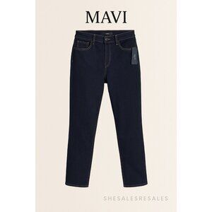Mavi Kendra SuperSoft High-Rise Straight Leg Jeans Dark Indigo Size 33W 30L NWT